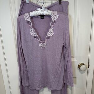 Natori Lilac Sleepwear with Lace Detail
